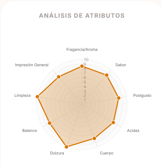 Perfil sensorial para cafe, cacao y miel